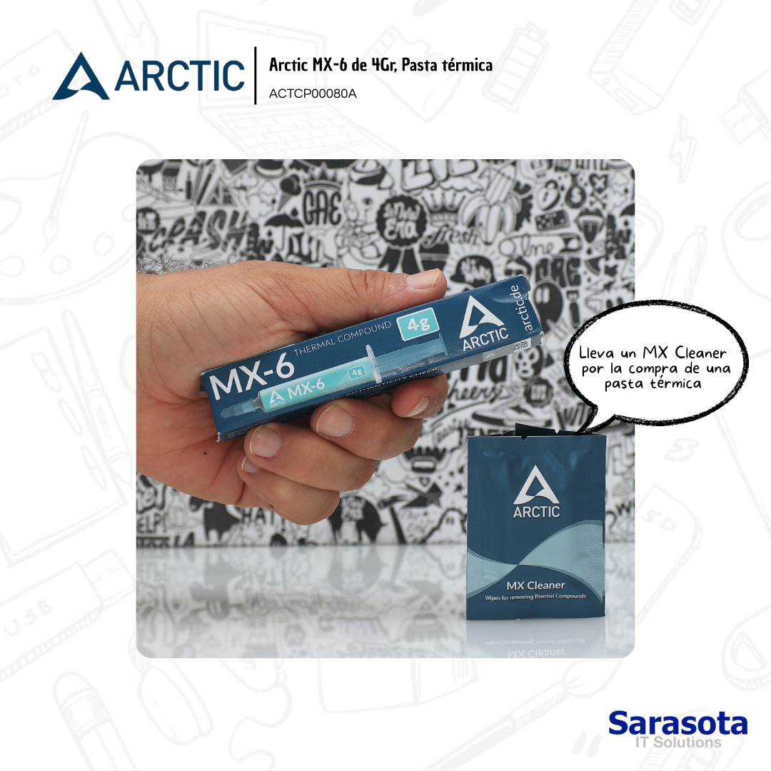 accesorios para electronica - Pasta térmica Arctic MX-6 de 4gr. mas regalo 1