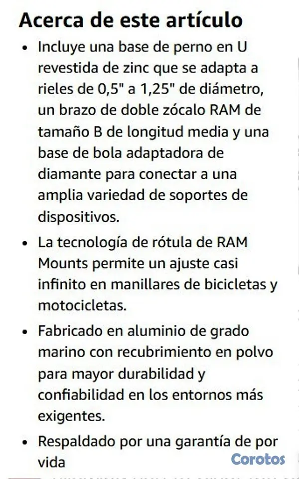 Artículos Deportivos - Soporte RAM Mount Original - Base de U-Bolt para M 7