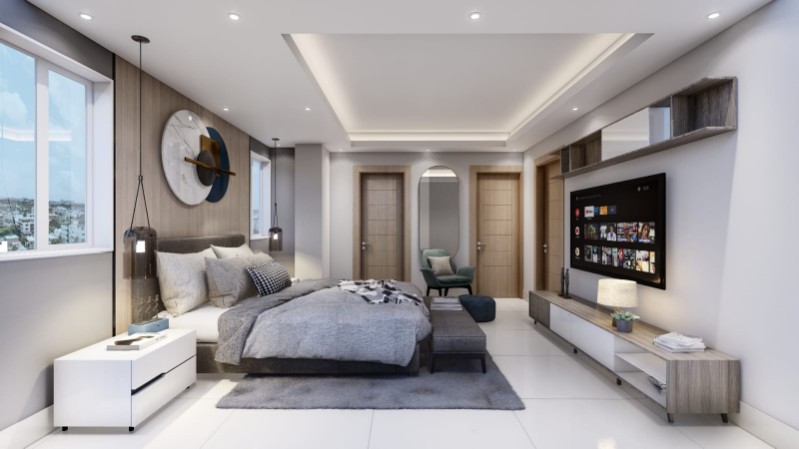 penthouses -  APART. EN MODERNA TORRE EN REP. LOS 3OJOS. AV. CHARLES DE GAULLE, S.D.E 7