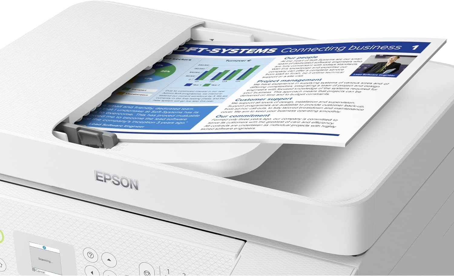 impresoras y scanners - Epson EcoTank ET-4800 Impresora Multifuncional, ADF y Fax, WIFI, USB, Enthernet 4