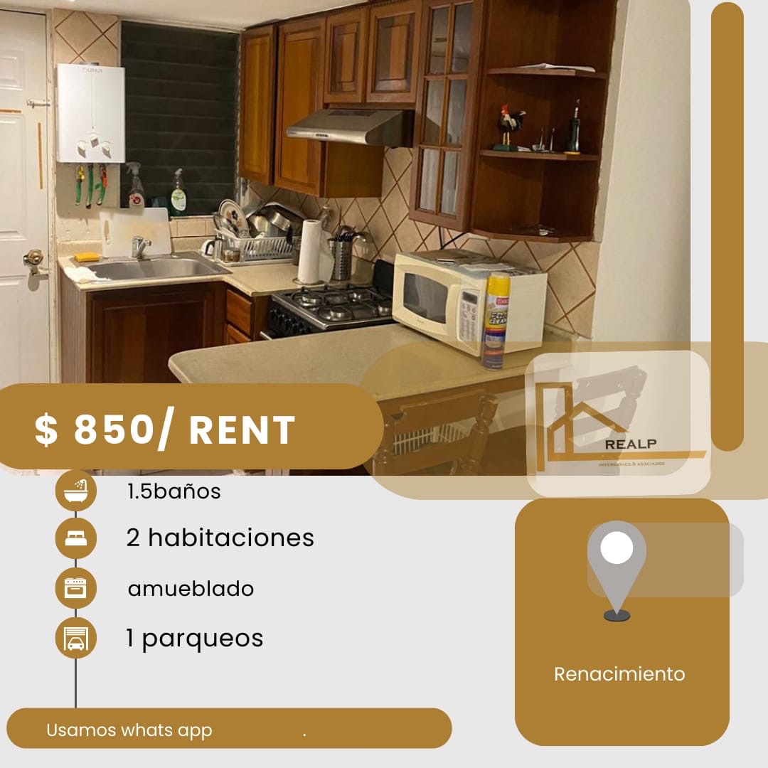apartamentos - hermoso apartamento en zona céntrica el renacimiento  0