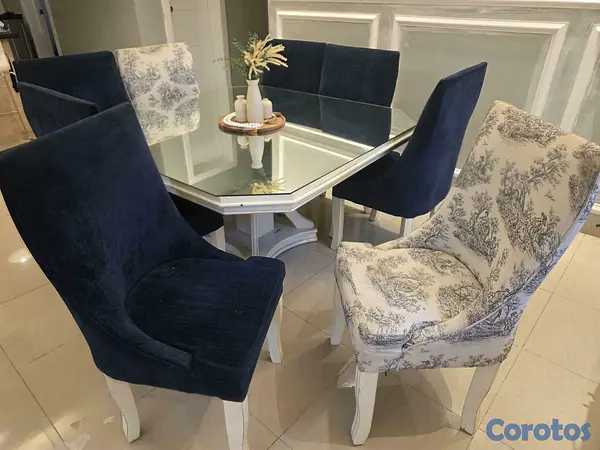 muebles y colchones - NEGOCIABLE Vendo juego de comedor de 8 sillas en caoba  2