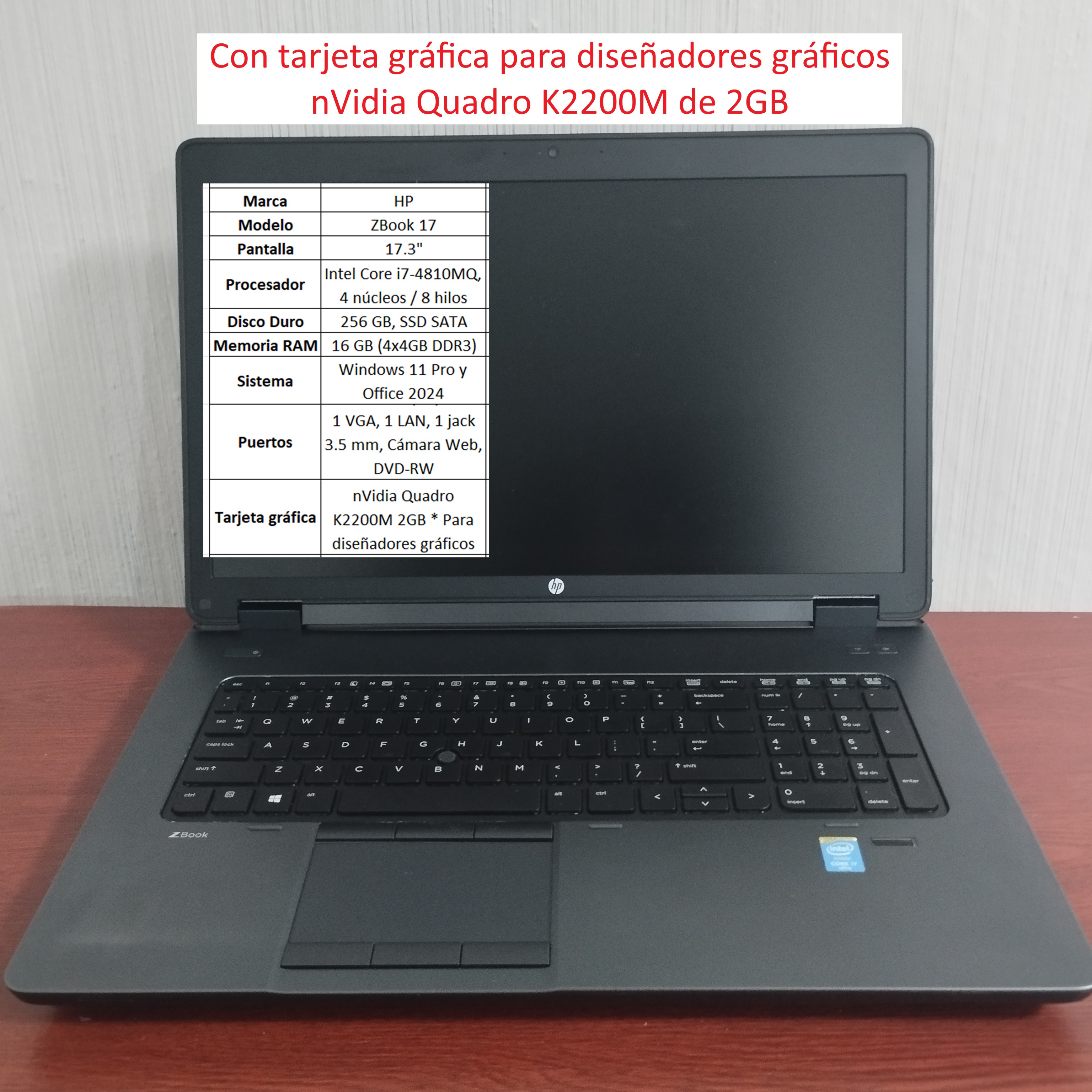 computadoras y laptops - Laptop HP ZBook 17 G2 1