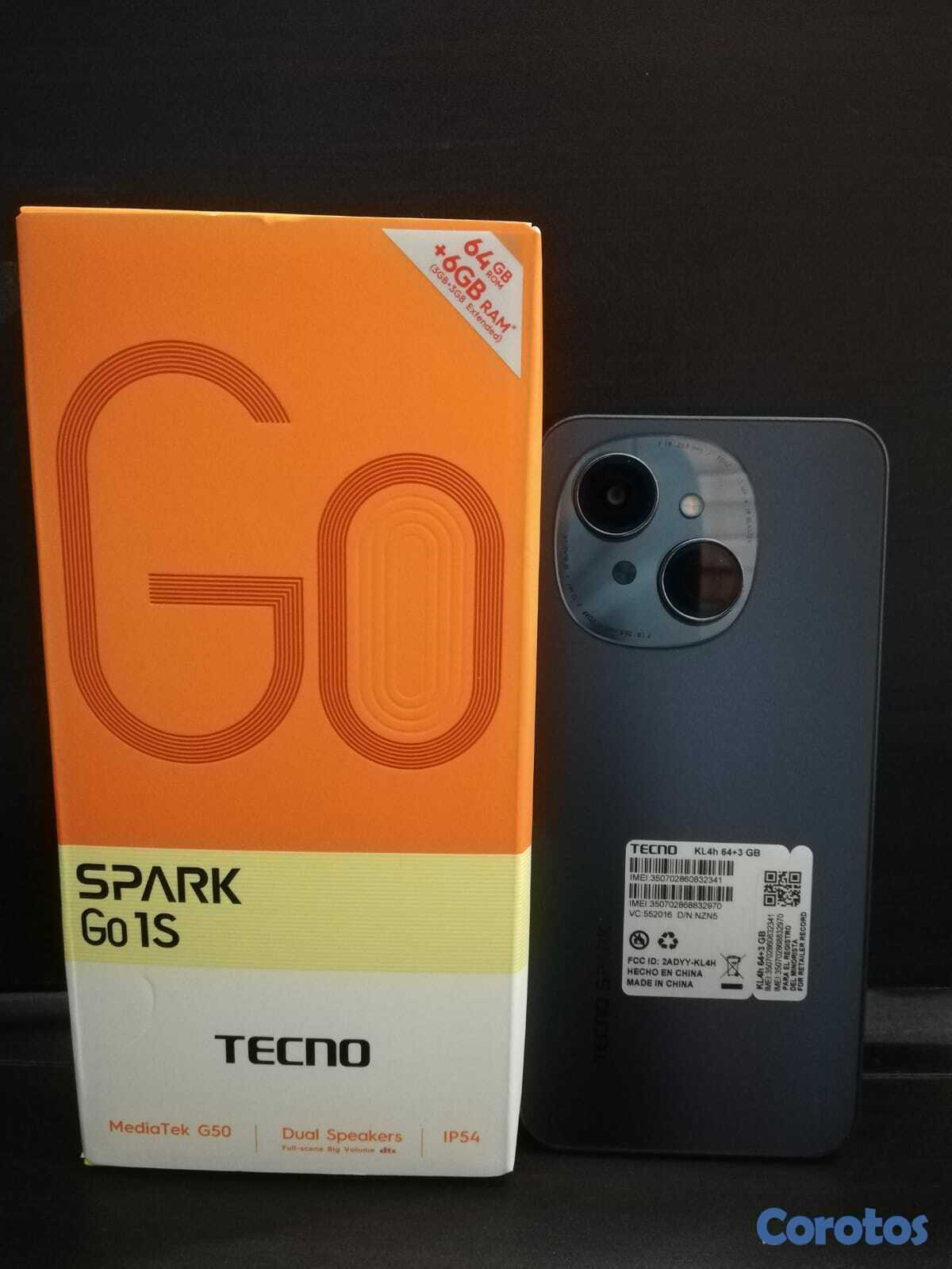 celulares y tabletas - Telefono Tecno SPARK GO 1S 2025 64+6GB (12904) 2