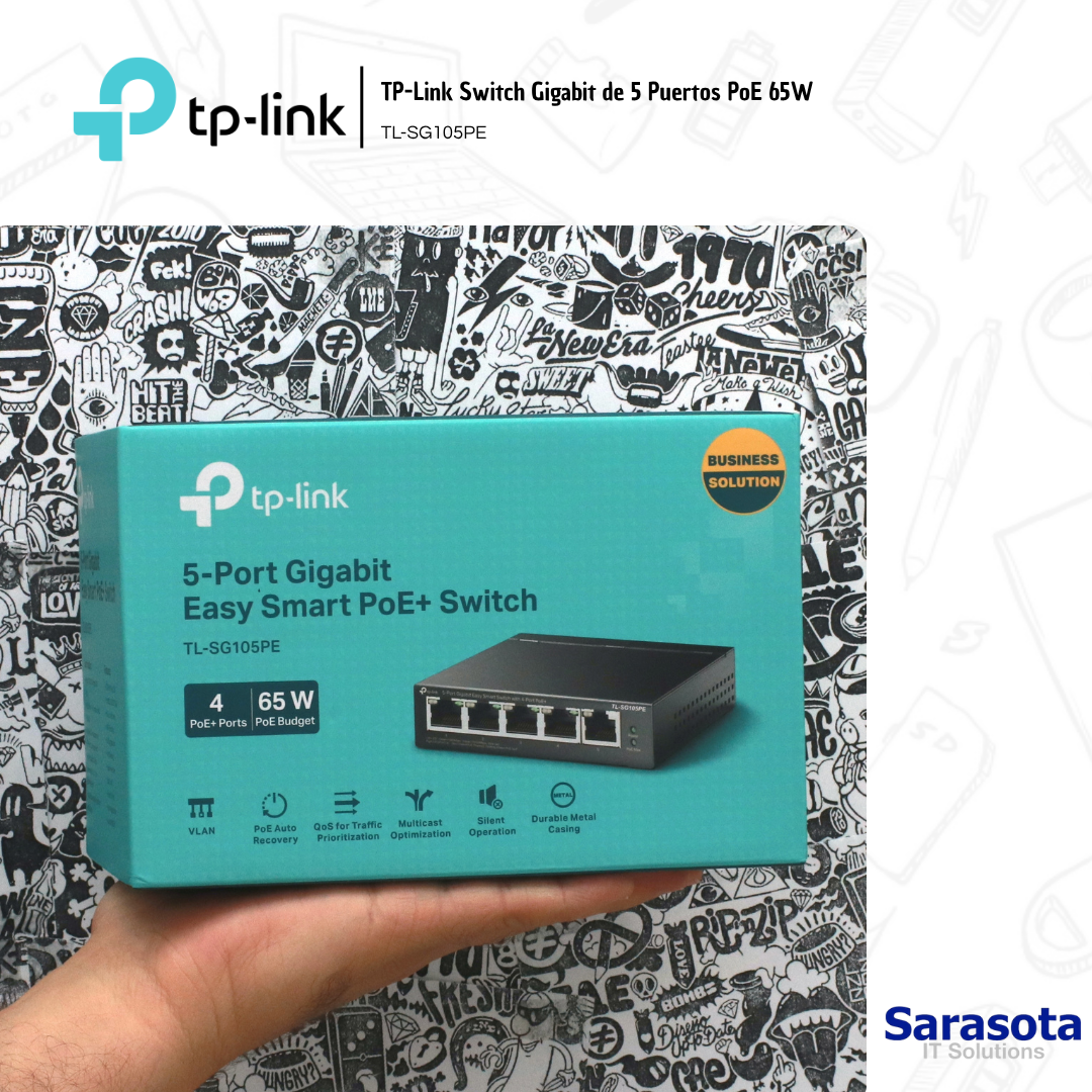 accesorios para electronica - Switch Gigabit de 5 Puertos PoE 65W SG105PE  1