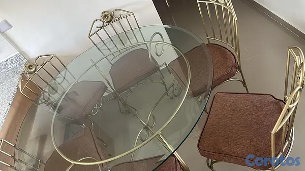 arte y antigüedades - Comedor de 6 sillas en hierro 2
