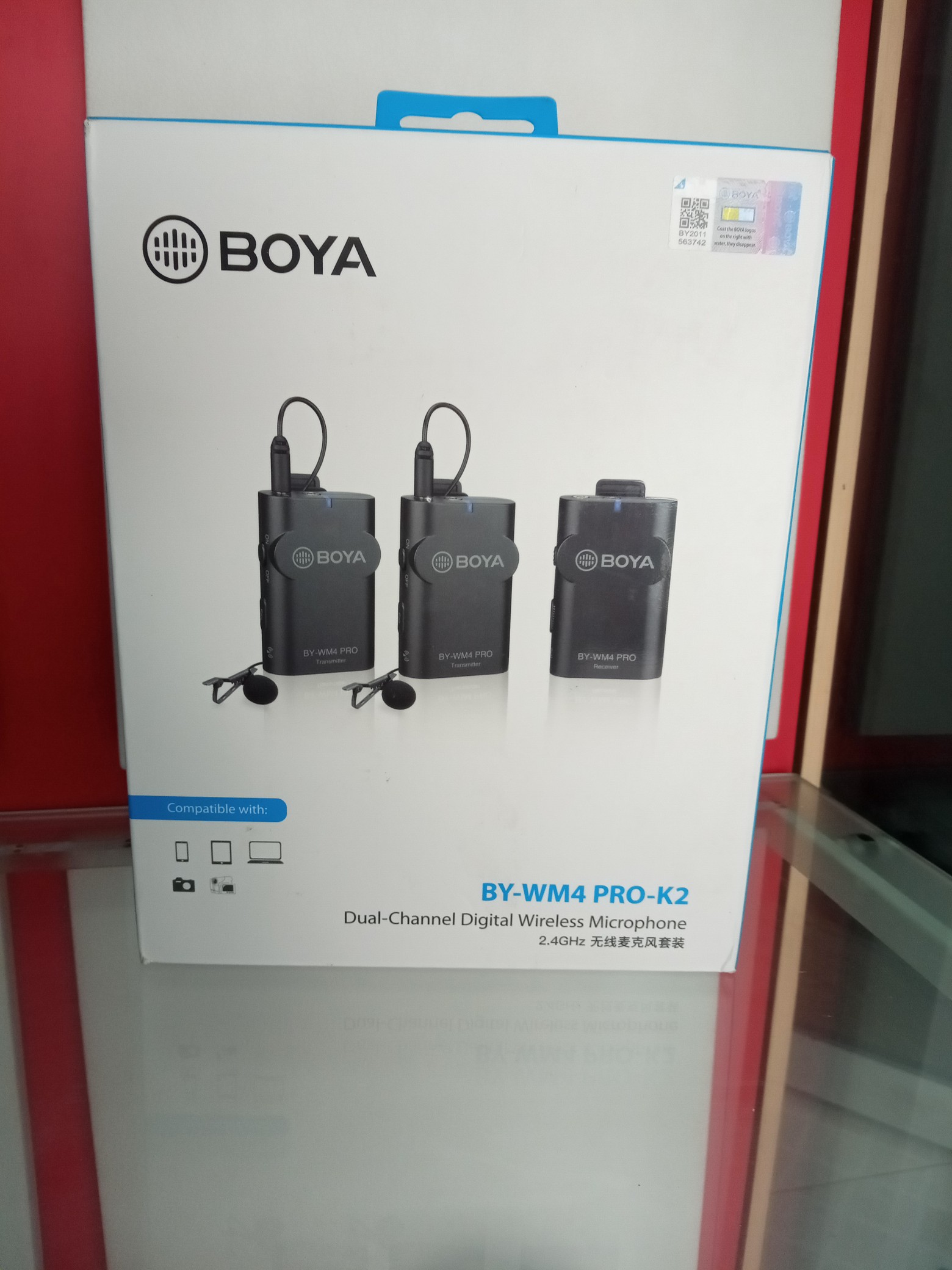 camaras y audio - Micrófono inalámbrico digital de dos canales de 2,4 GHz