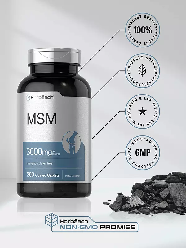 Salud y Equipamiento Médico - Suplemento Msm 3000mg 300cap Horbaach 5