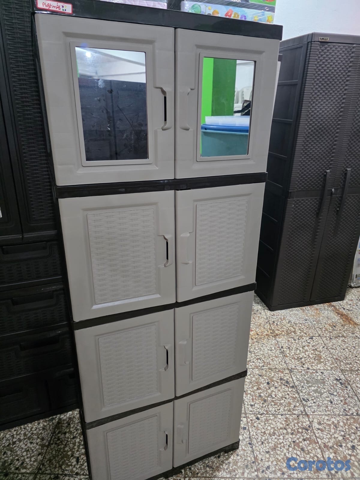 muebles y colchones - Estante multiusos, platico, 4 compartimientos 3
