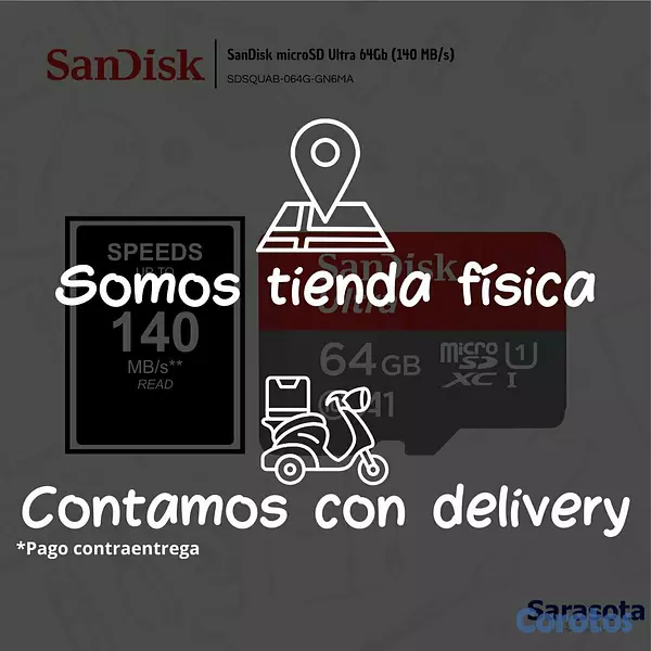 accesorios para electronica - SanDisk microSD Ultra 64Gb (140 MB/s) 2