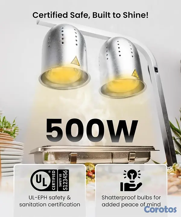 cocina - 🔥 Lámpara de Calor para Alimentos DL2112 NUEVA 🍟🍗 8