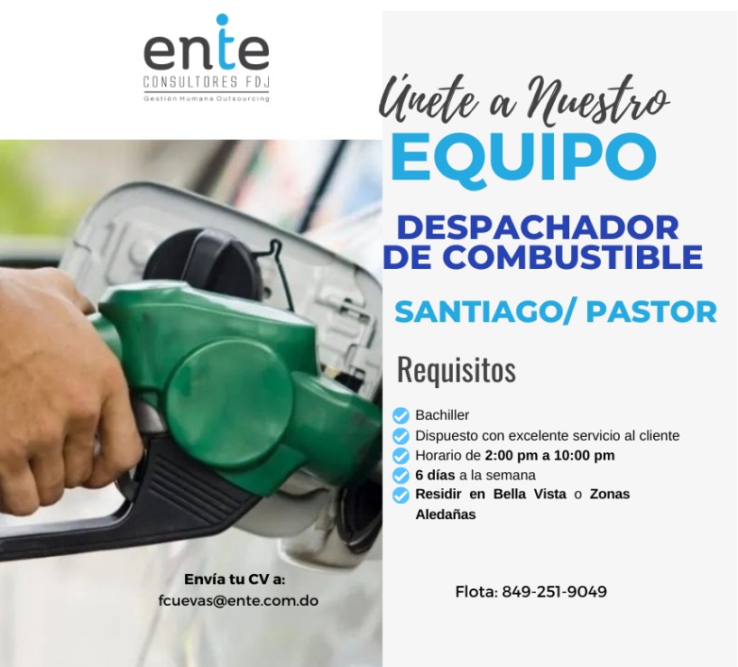 empleos disponibles - DESPACHADOR DE COMBUSTIBLE 0