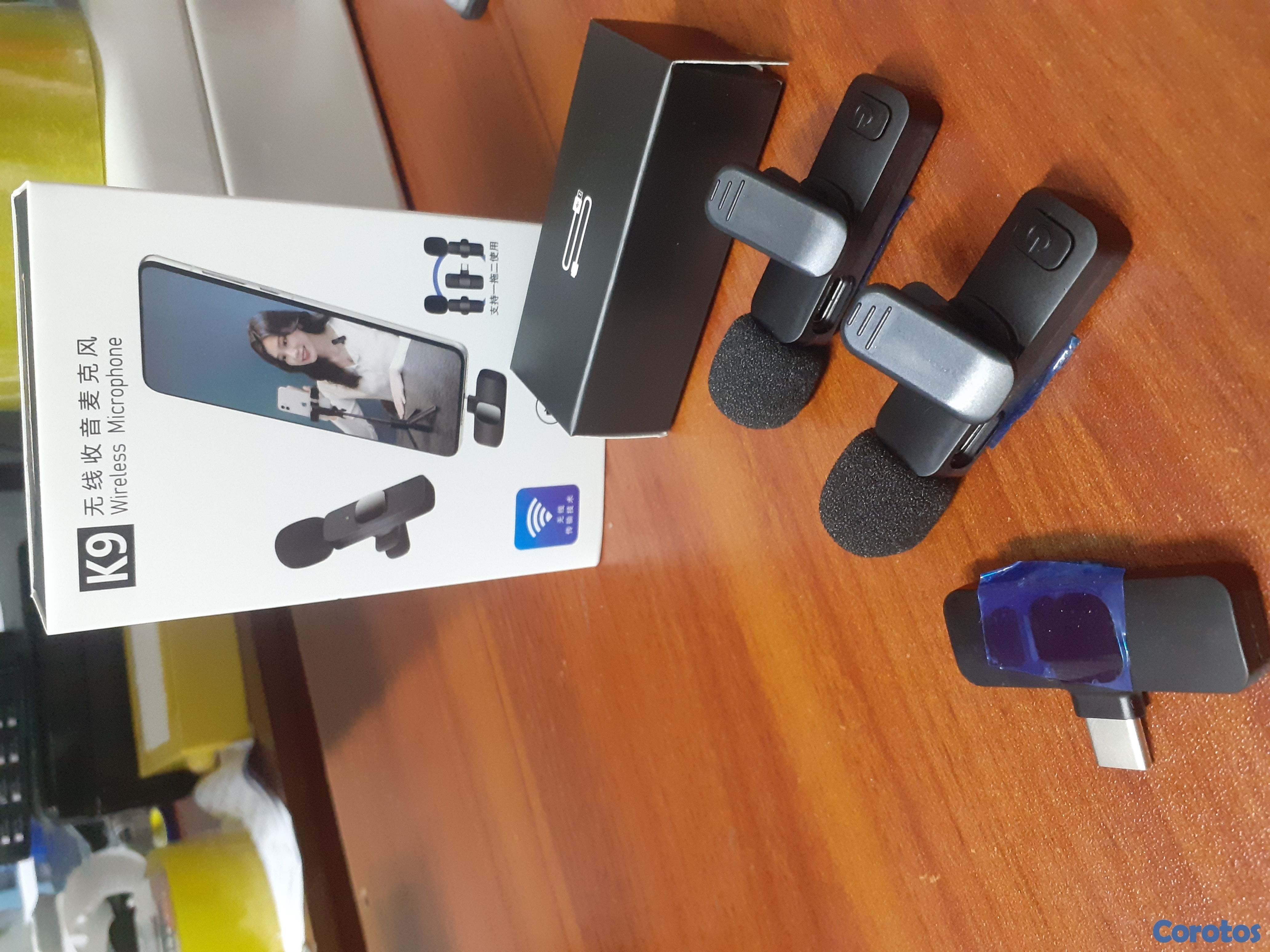 camaras y audio - Micrófono inalámbrico tipo C doble, ideal para ent 3