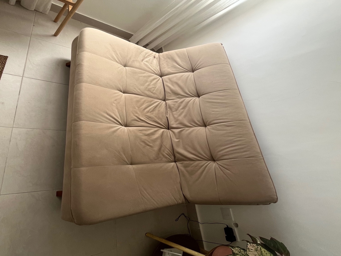 muebles y colchones - Sofá cama crema   4