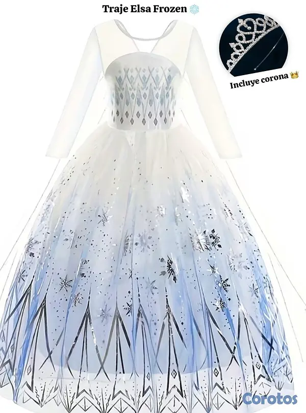 ropa y zapatos - Traje de Elsa para niña de 10 a 13 años  contacto  2