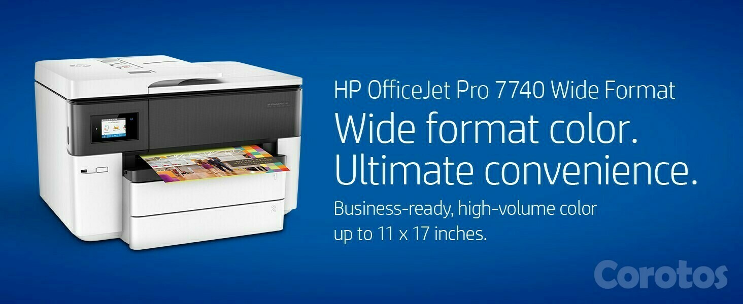 impresoras y scanners - Multifuncional HP IMPRESION HASTA  TAMAÑO 11X 17 PULGADAS OfficeJet 7740 3