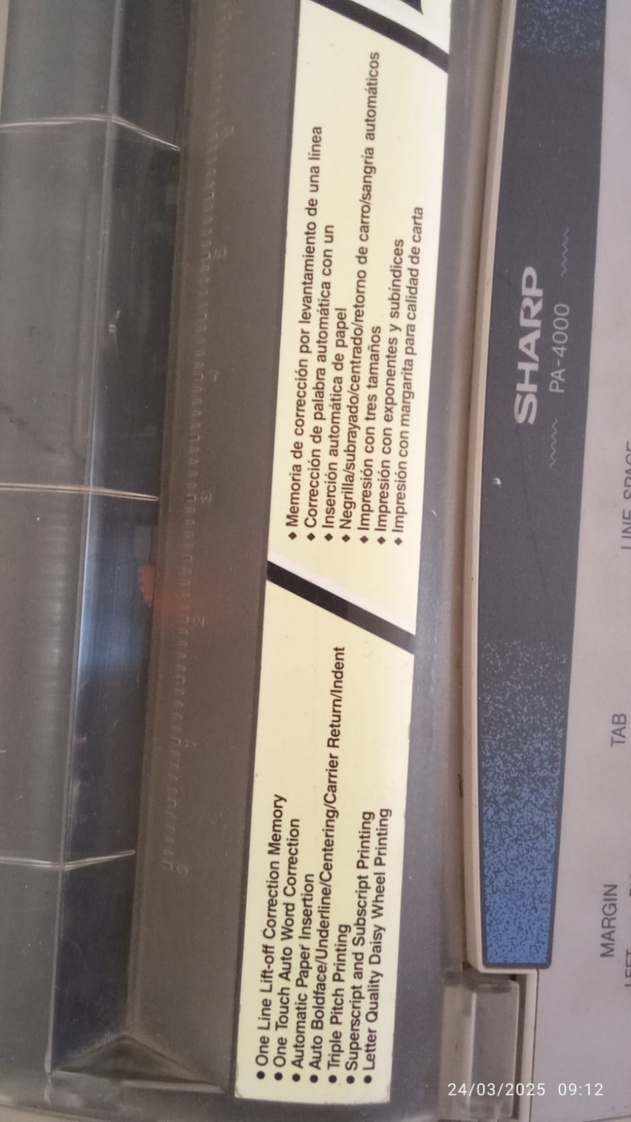 otros electronicos - Máquina de escribir Sharp PA400Sharp  -  2