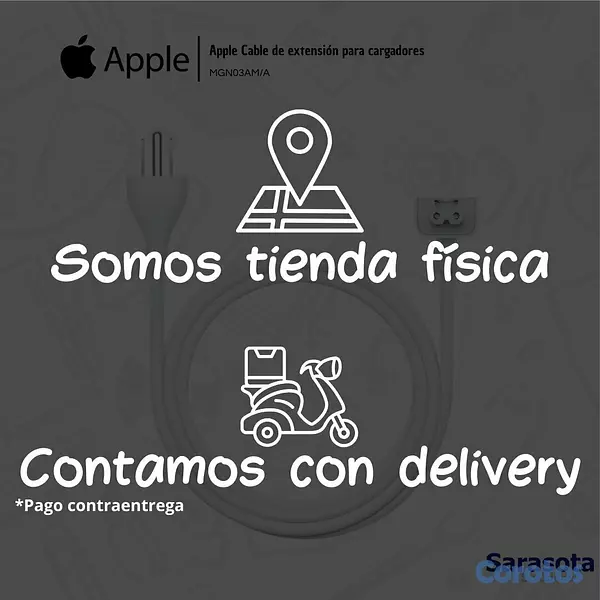 accesorios para electronica - Apple Cable Extension Cargadores MK122CI/A 2
