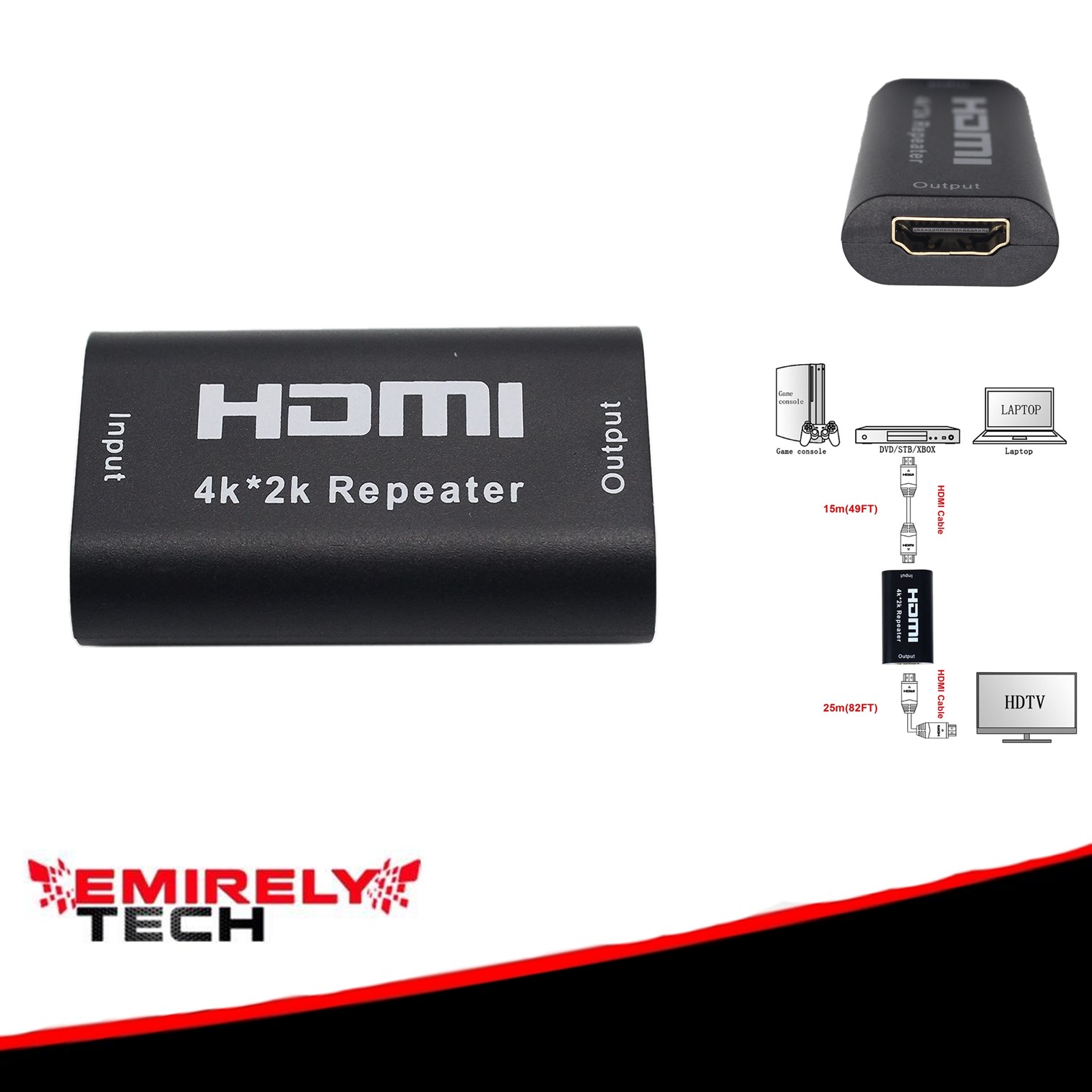 accesorios para electronica - Repetidor HDMI extensor adaptador 