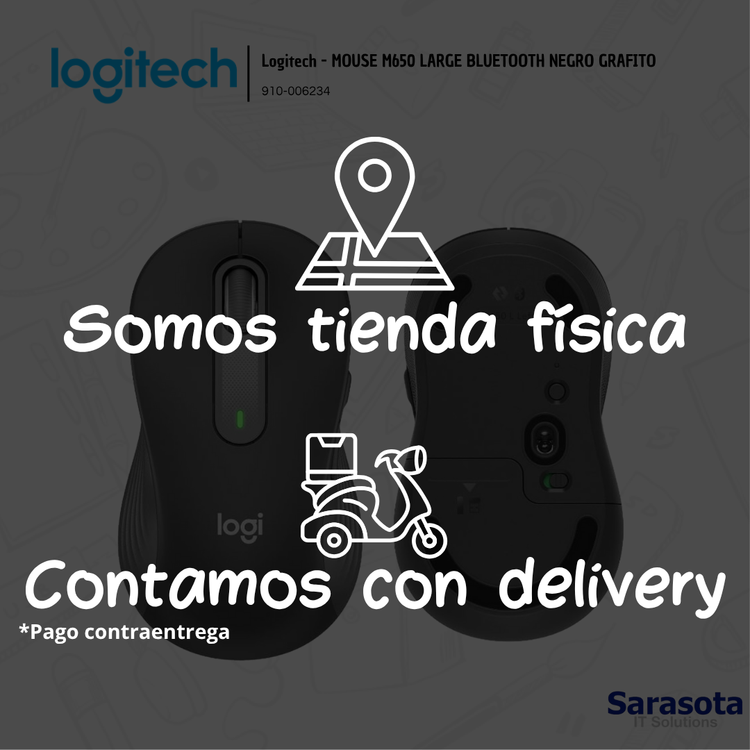 accesorios para electronica - Logitech - MOUSE M650 LARGE BLUETOOTH NEGRO GRAFIT 2