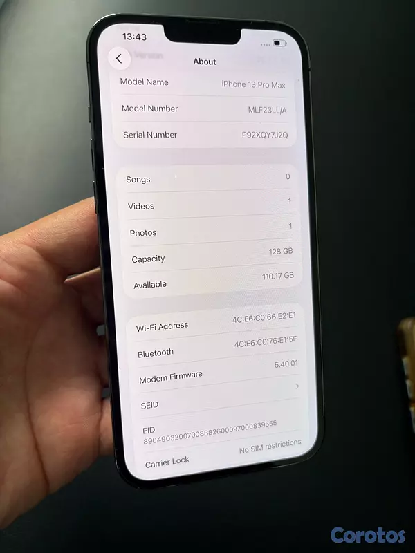 celulares y tabletas - iPhone 13 Pro Max 128GB  2