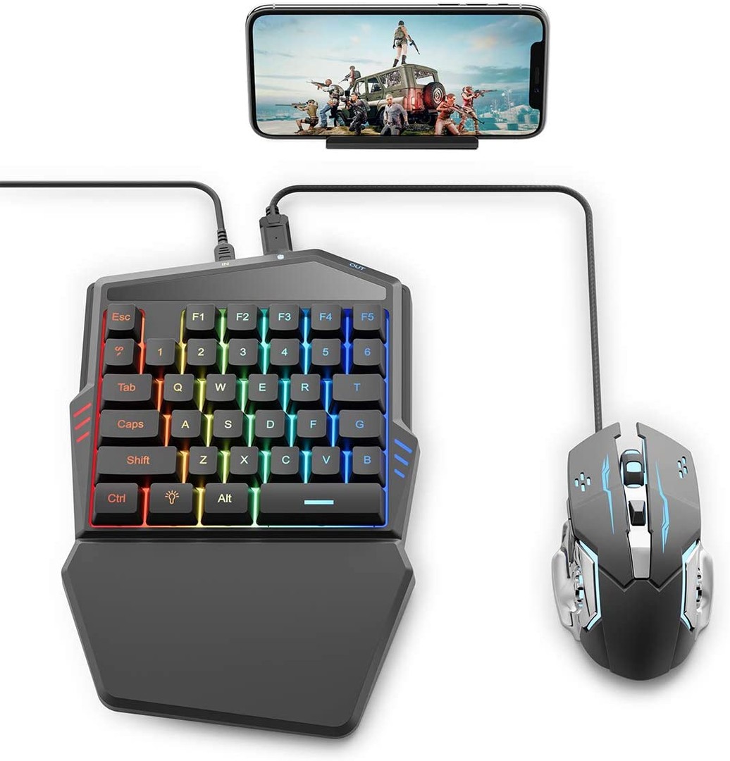 accesorios para electronica - Kit mouse y teclado Gamer para Celular iPhone/iPad android tablet gaming 5