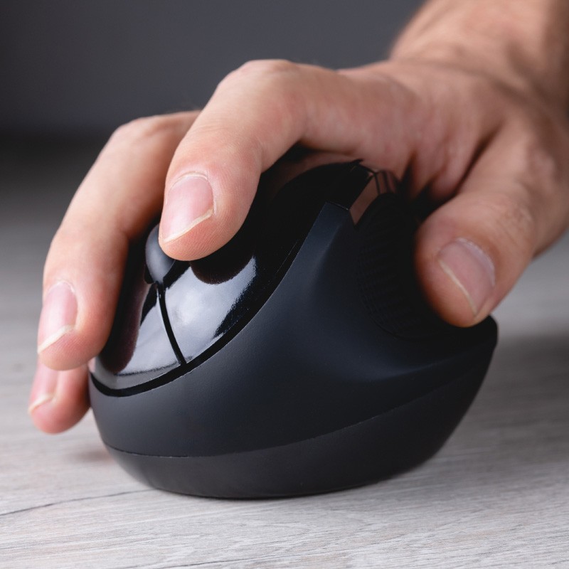 computadoras y laptops - MOUSE WIRELESS KLIPX ORBIX - ERGONOMICO - 6 BOTONES - 2.4 GHZ 1000/1200/1600DPI 