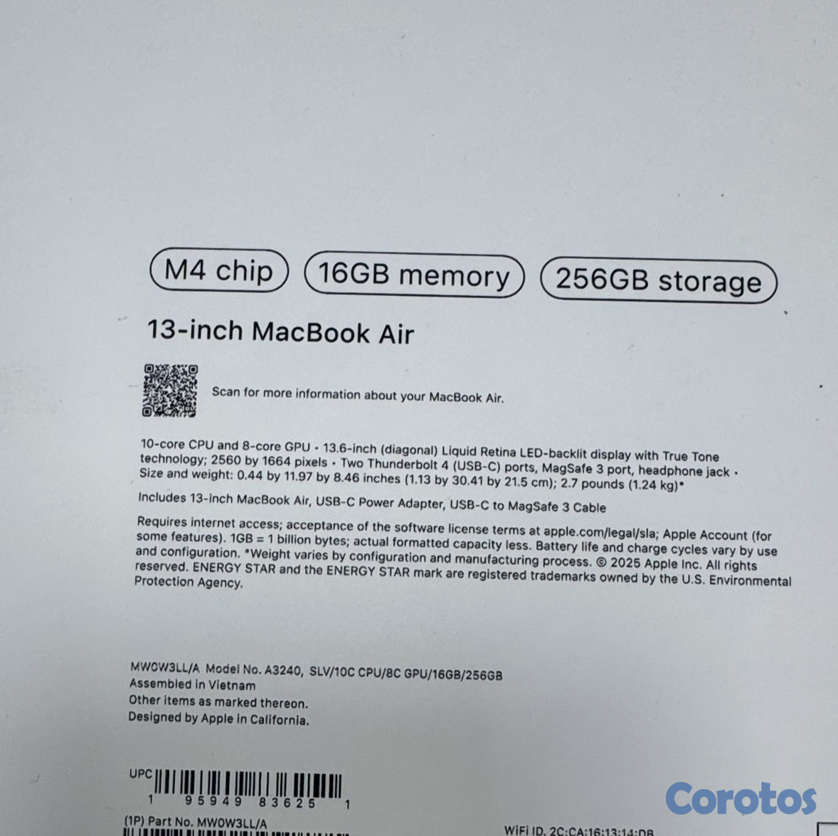 computadoras y laptops - MacBook Air 2025 Chip M4 13” & 15” 16GB/256GB & 16GB/512GB - Tienda Física  2