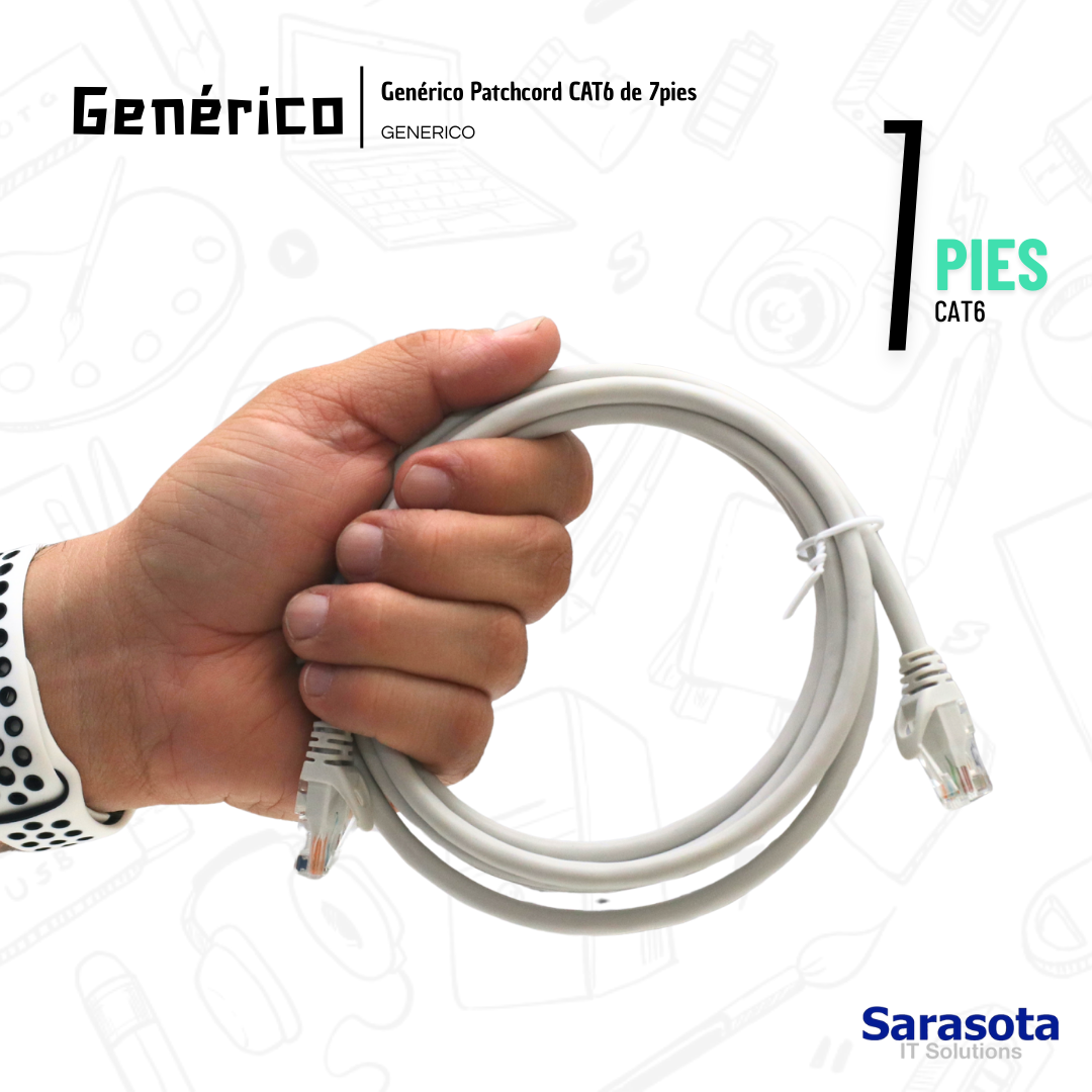 accesorios para electronica - Patch Cord RJ45 CAT6 de 7 pies