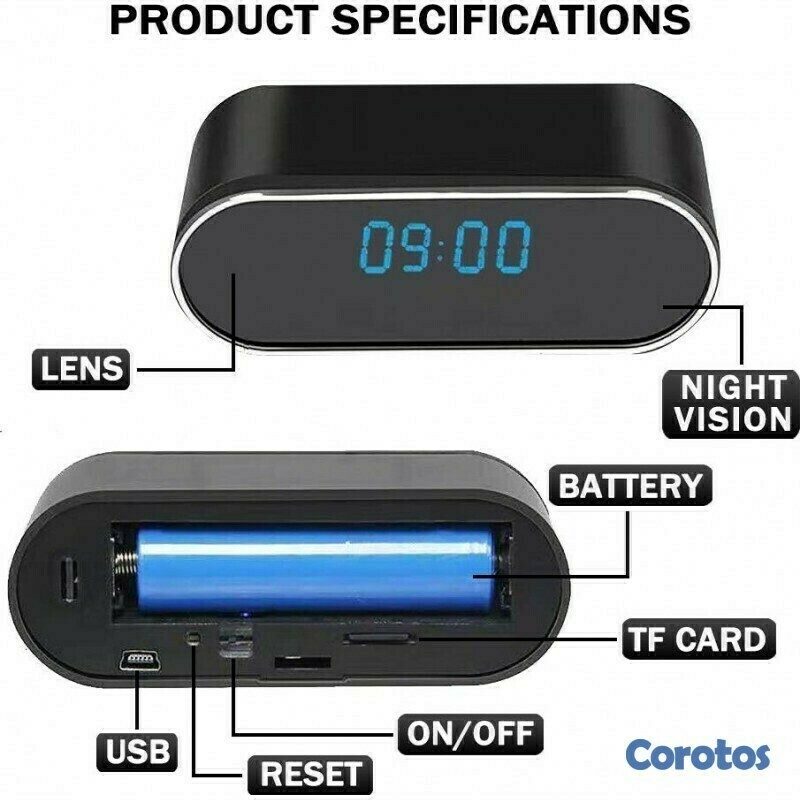 camaras y audio - Camara wifi tipo reloj recargable 3