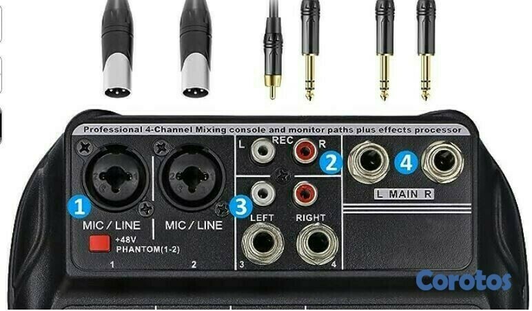 camaras y audio - MEZCLADORA DE AUDIO TEYUN A4 - 4 CANALES 5