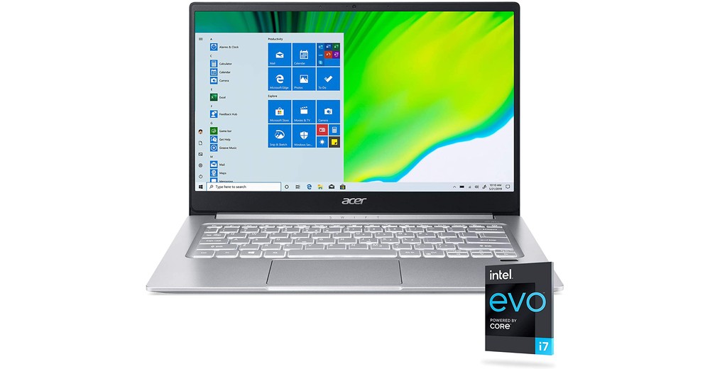 computadoras y laptops - Acer Swift 3 "14" FHD IPS Core i7-1165G7 EVO Ram 8GB Disco 512GB HUELLAS WIND 11