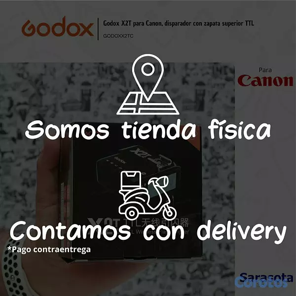 accesorios para electronica - Godox Disparador X2T C Canon 3