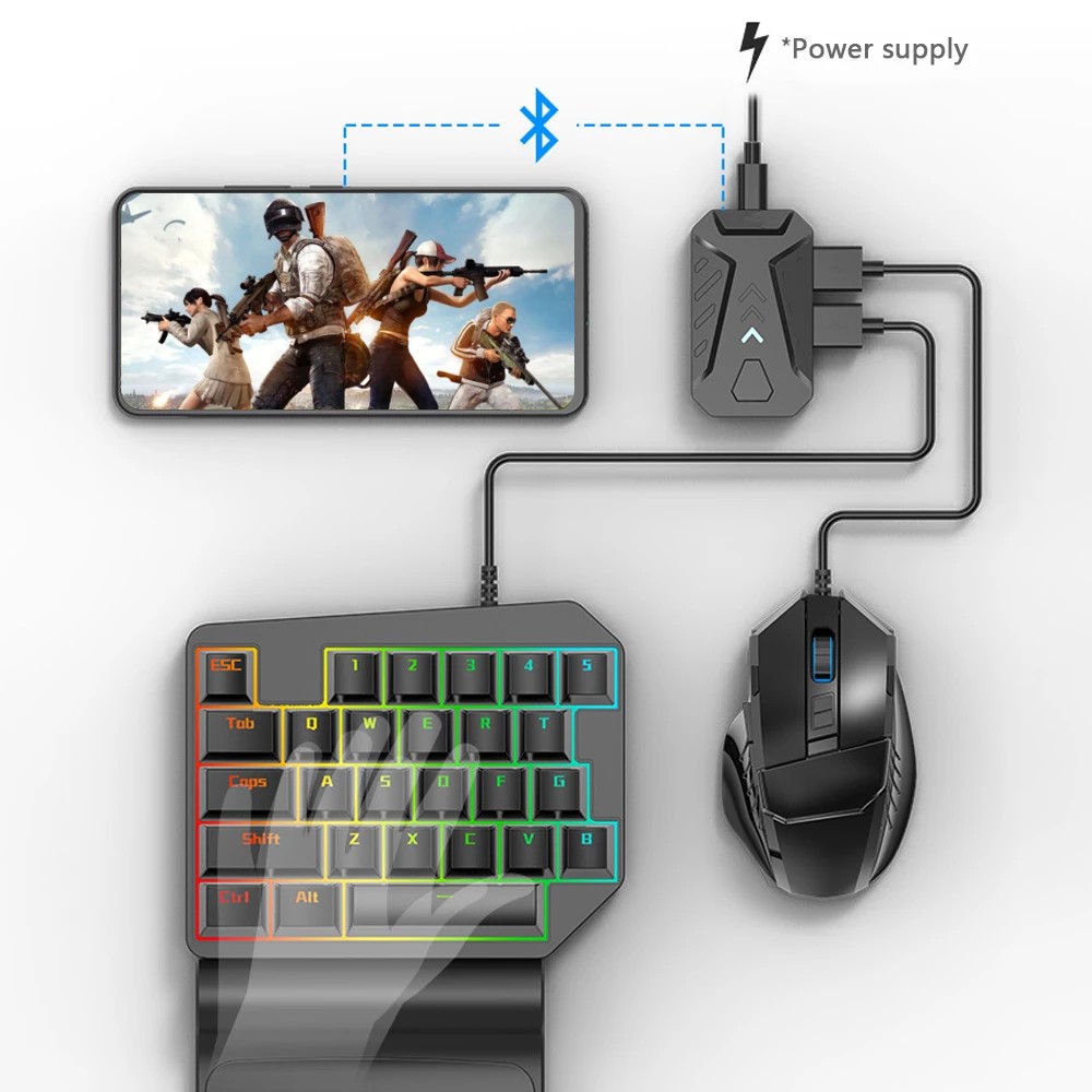 accesorios para electronica - Kit mouse y teclado Gamer para Celular iPhone/iPad android tablet gaming 6