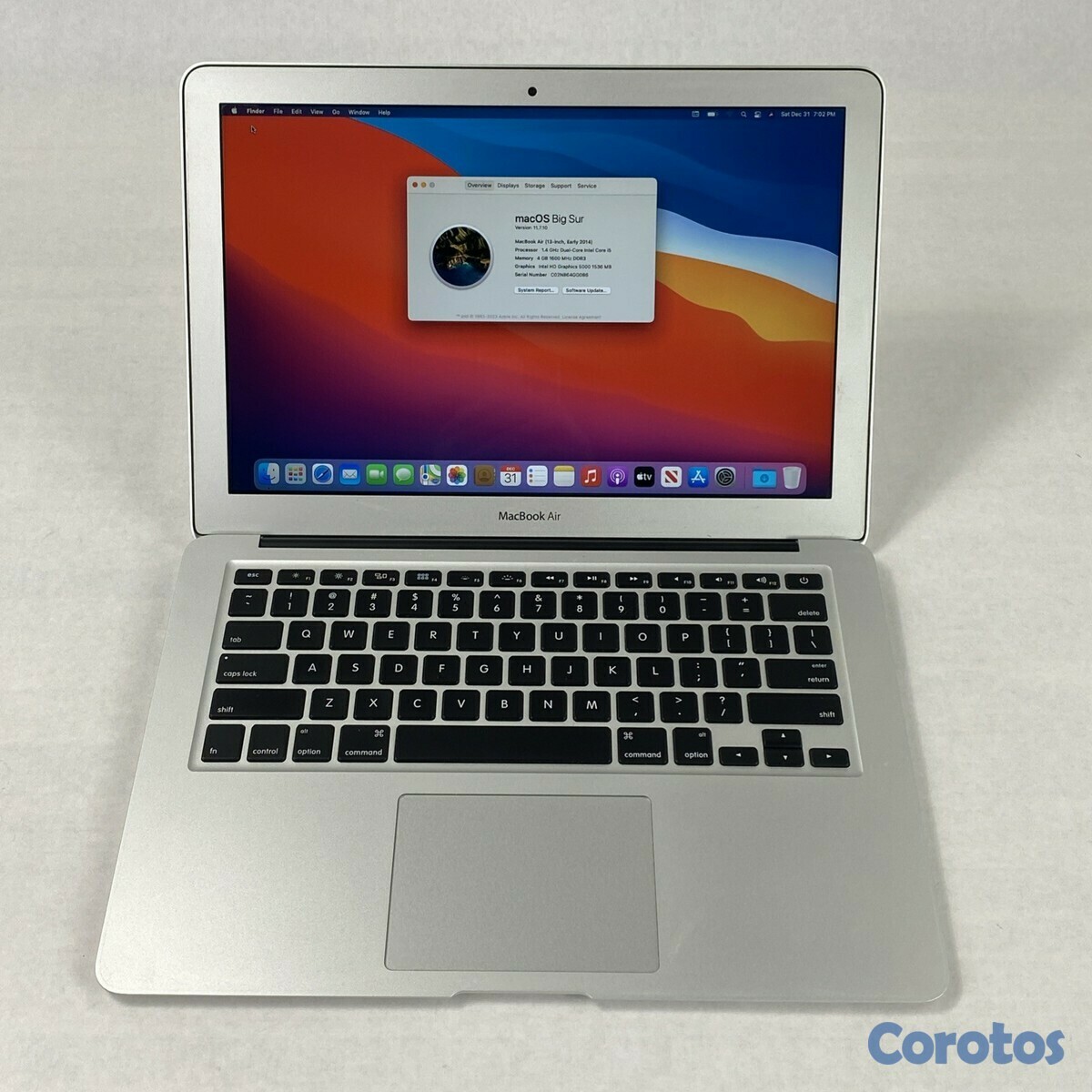 computadoras y laptops - macbook air 2015 corei5 4g de ram ssd de 128g soli