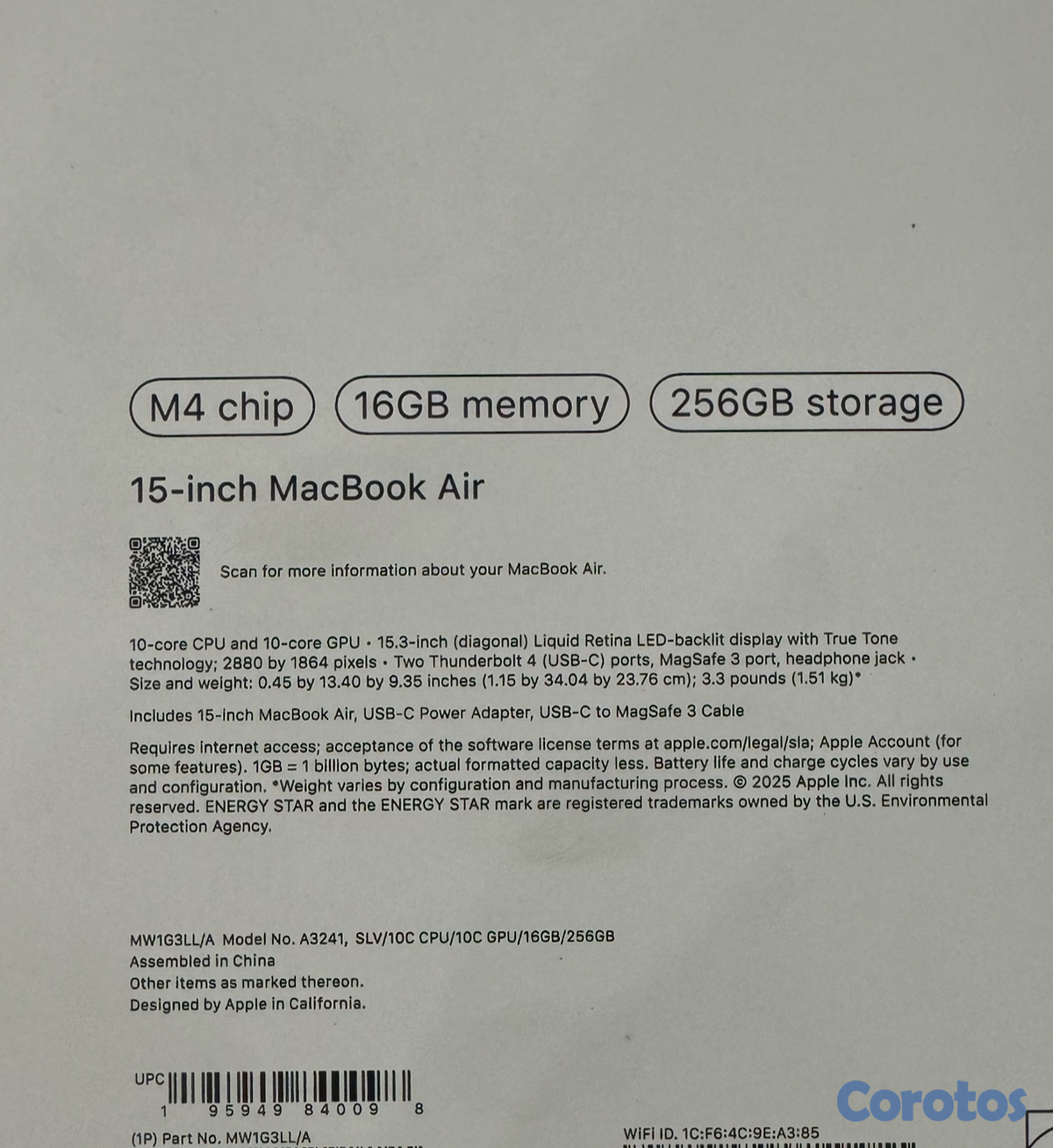 computadoras y laptops - MacBook Air 2025 Chip M4 13” & 15” 16GB/256GB & 16GB/512GB - Tienda Física  3