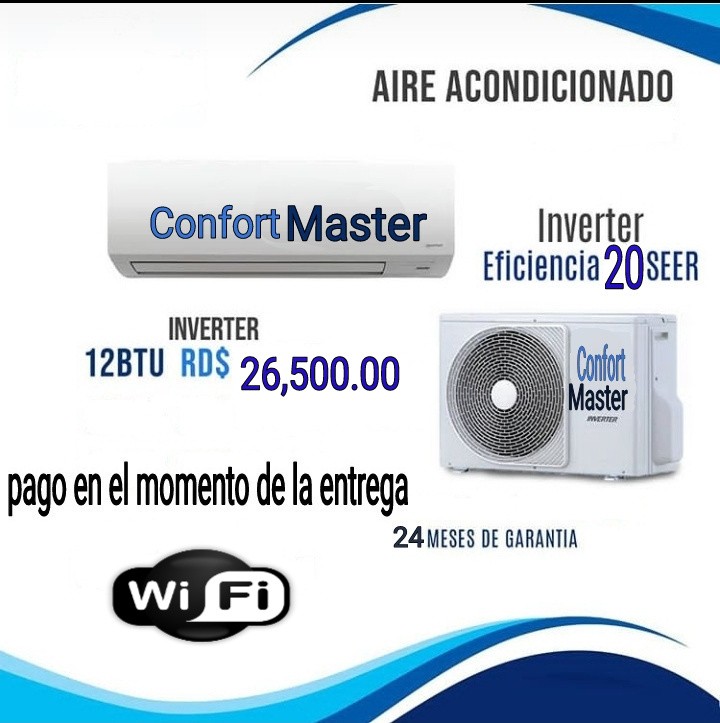 aires acondicionados y abanicos - Aire acondicionado ConfortMaster INVERTER 12 kbtu Eficiencia 20