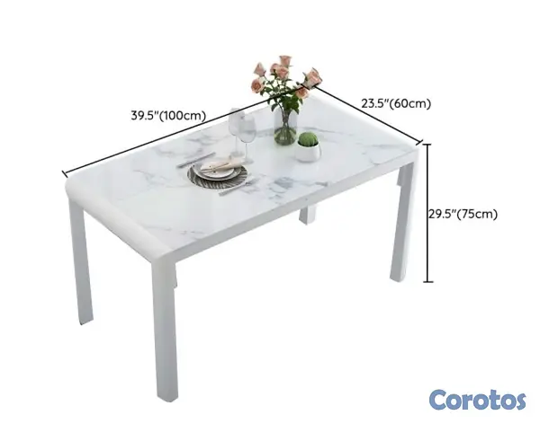 muebles y colchones - Comedor 6 sillas de cristal  4