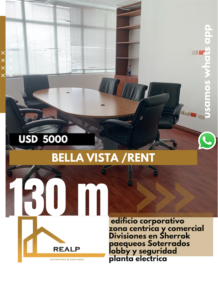 oficinas y locales comerciales - Oficina en torre Corporativa  bella vista 0
