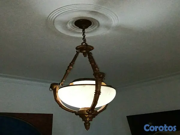 decoración y accesorios - Lámpara de alabastro y bronce 3