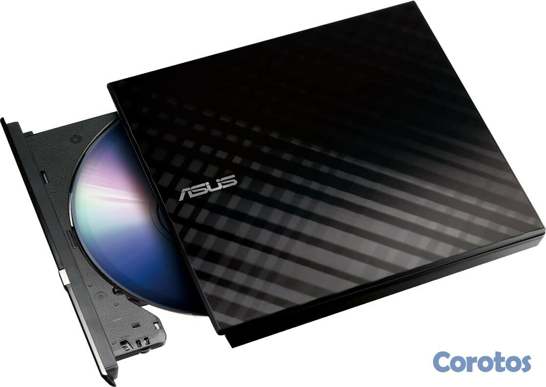 computadoras y laptops - DVDRW (quemadora) EXTERNO ASUS 8X SLIM, SDRW-08D2S-U/BLK/G/AS, NEGRO
