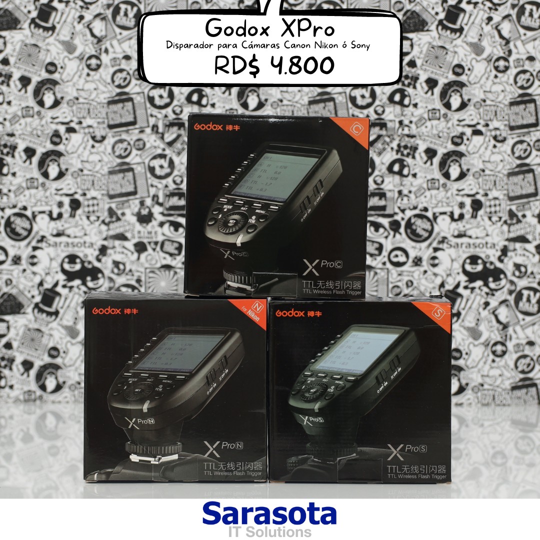 camaras y audio - Disparador Godox XPro (para Canon, Nikon y Sony) Garantía 1 año Somos Sarasota
