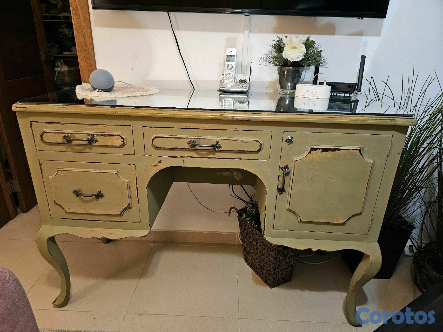 muebles y colchones - escritorio en caoba estilo Sabby Chic 2