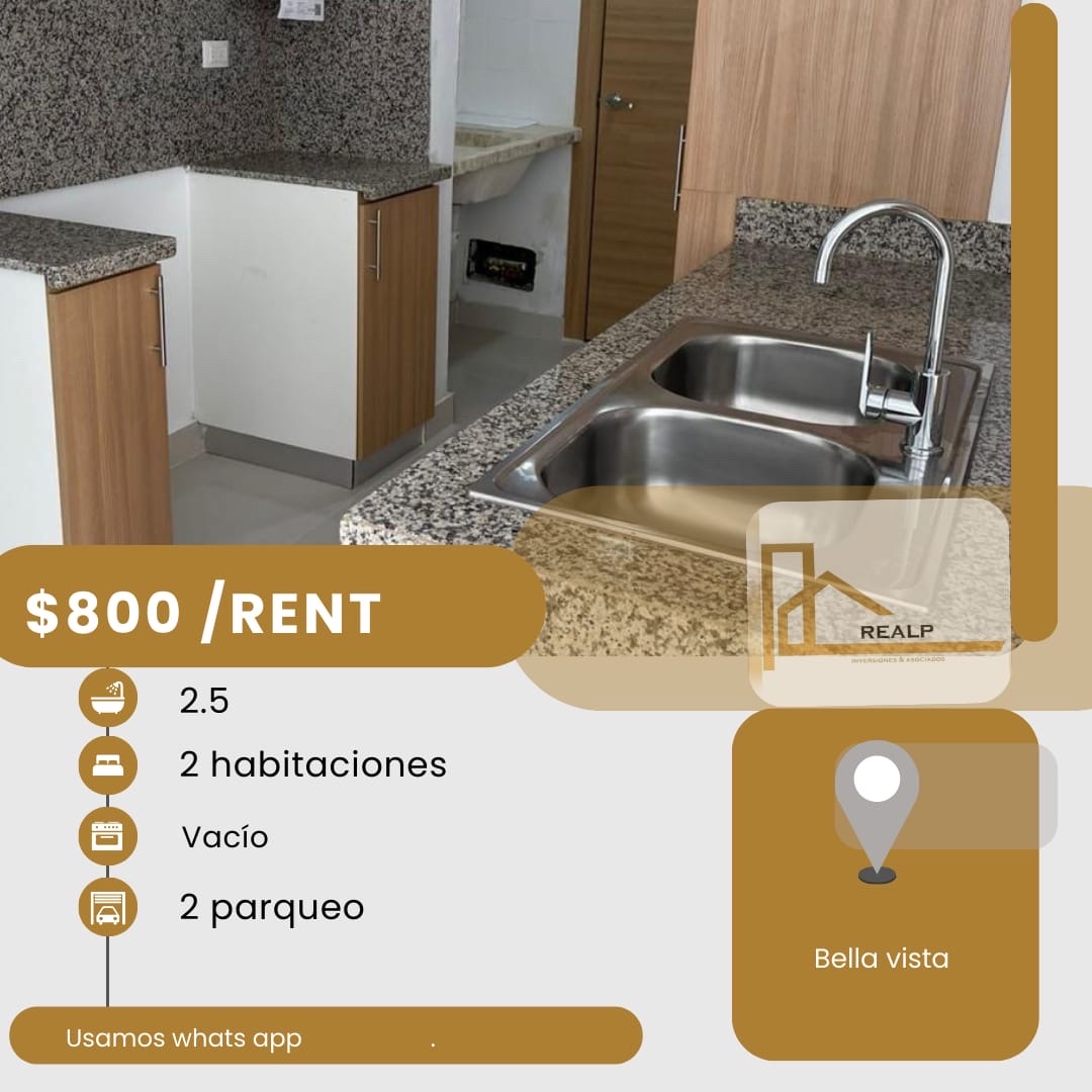 apartamentos - hermoso apartamento en una zona céntrica en bella vista 
