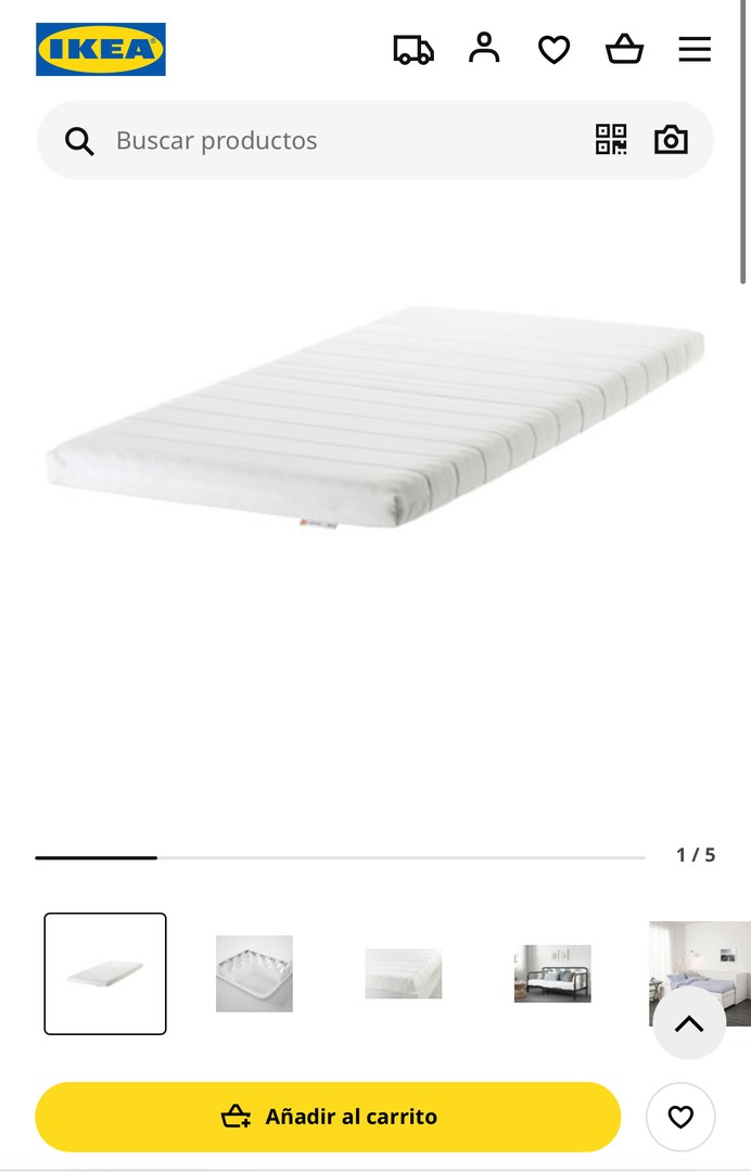 muebles y colchones - Colchon Espuma TWIN IKEA, firmeza FIRME. ABIERTO PERO NO USADO