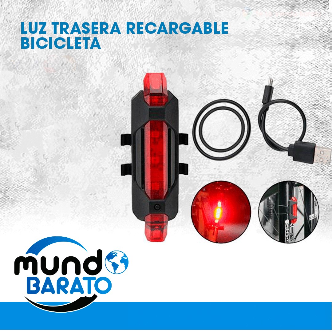 bicicletas y accesorios - Luz trasera para bicicleta recargable por USB, LED Resistente al agua ajustable