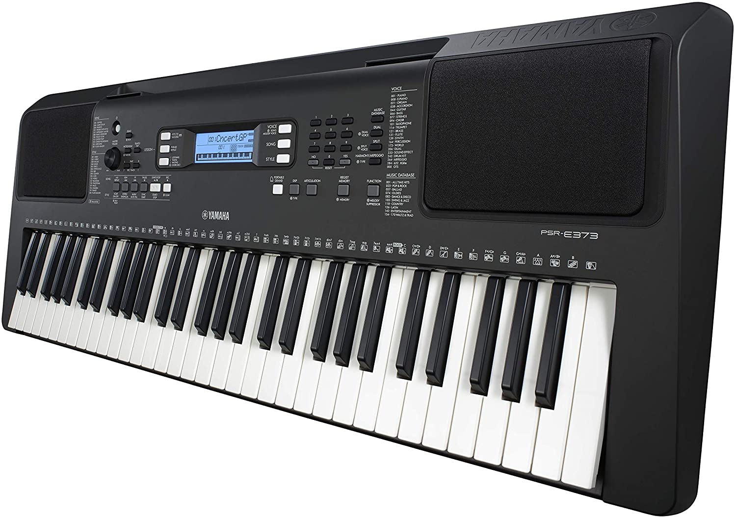 instrumentos musicales - piano Yamaha psr E373 (61teclas) con su fuente de alimentación yamaha.