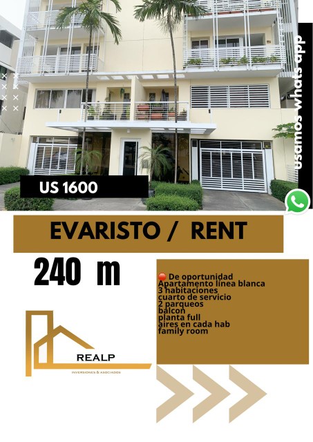 apartamentos - Apartamento línea blanca evaristo