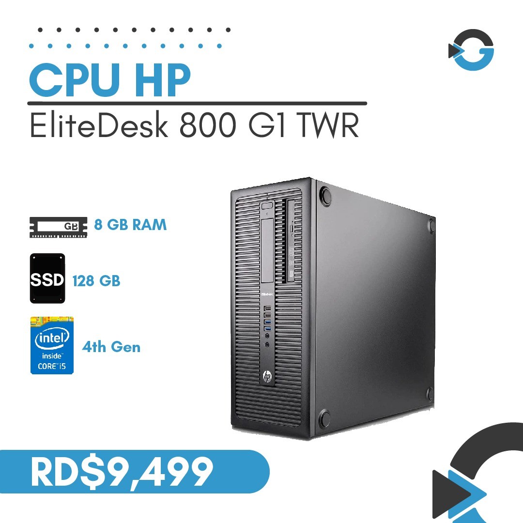 CPU HP EliteDesk 800 G1 TWR Core i5-4590s @3.30 128GB SSD 8GB RAM