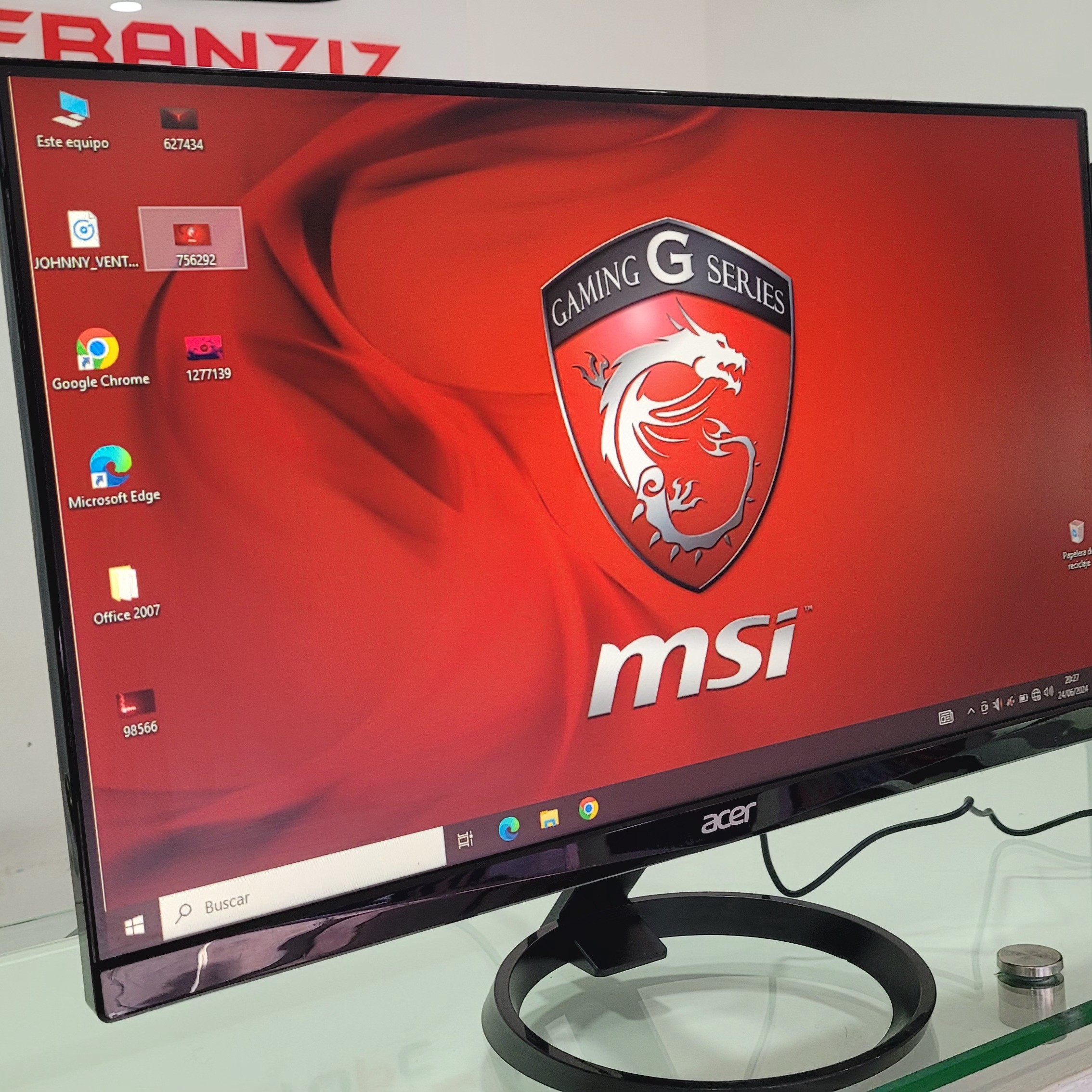computadoras y laptops - monitor Acer 24 Pulg Sin Bordes hdmi  0
